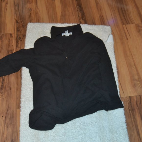 Chaus Size M Black Long Sleeve Shirt - Picture 2 of 3